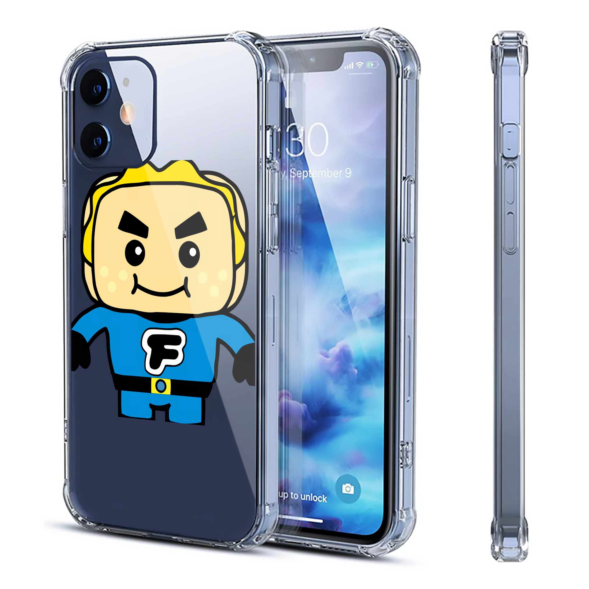 （画像用） アンパンマン Anpanman 【iPhone 12シリーズ対応】透明スマホケース（クリアソフトケース）